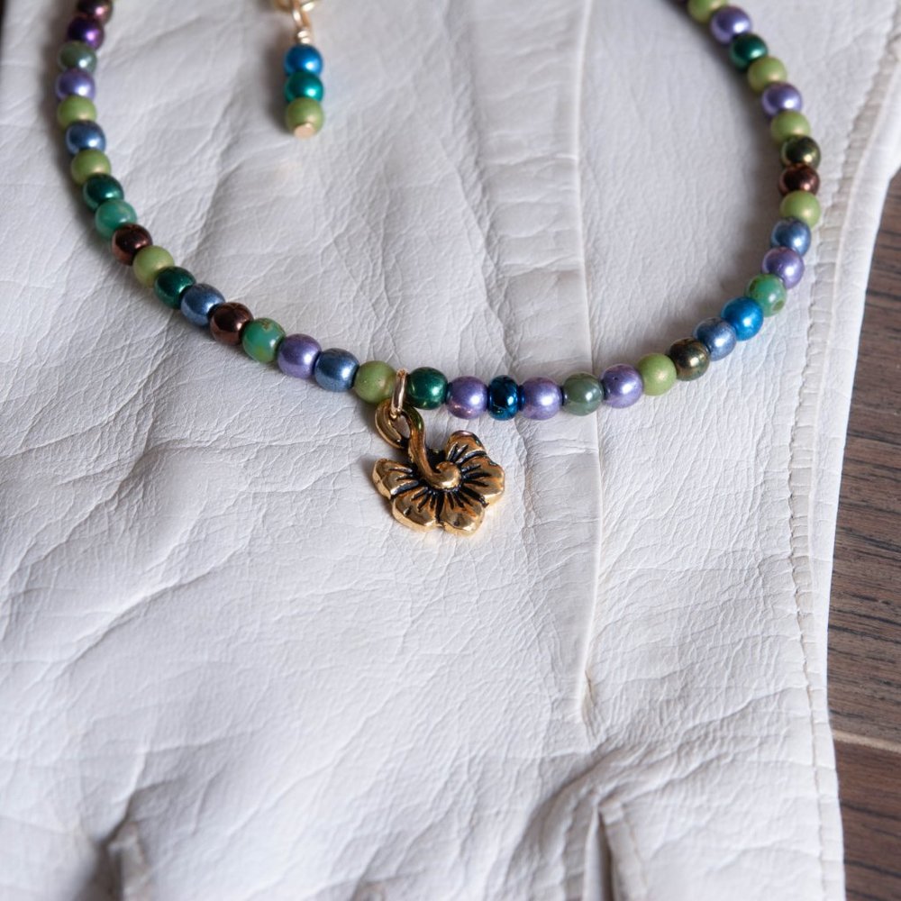 Czech Glass Beaded Bracelet - Nine (9) inches